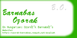 barnabas ozorak business card